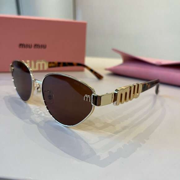 Miu Miu Women's Metal Frame Sunglasses - Picture 1 of 7